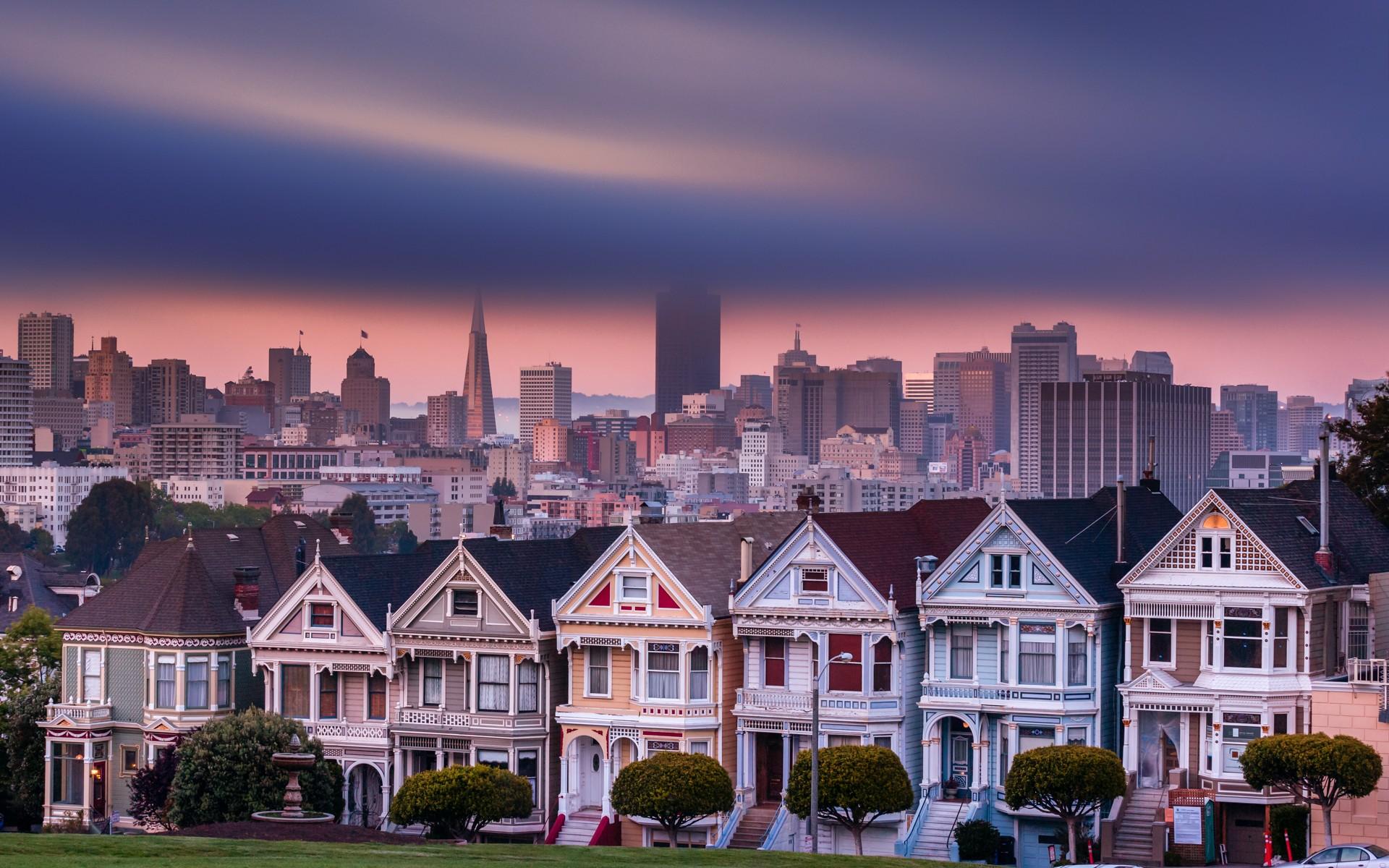 1920x1200 San Francisco city cities buildings building clouds houses house wallpaperx1200