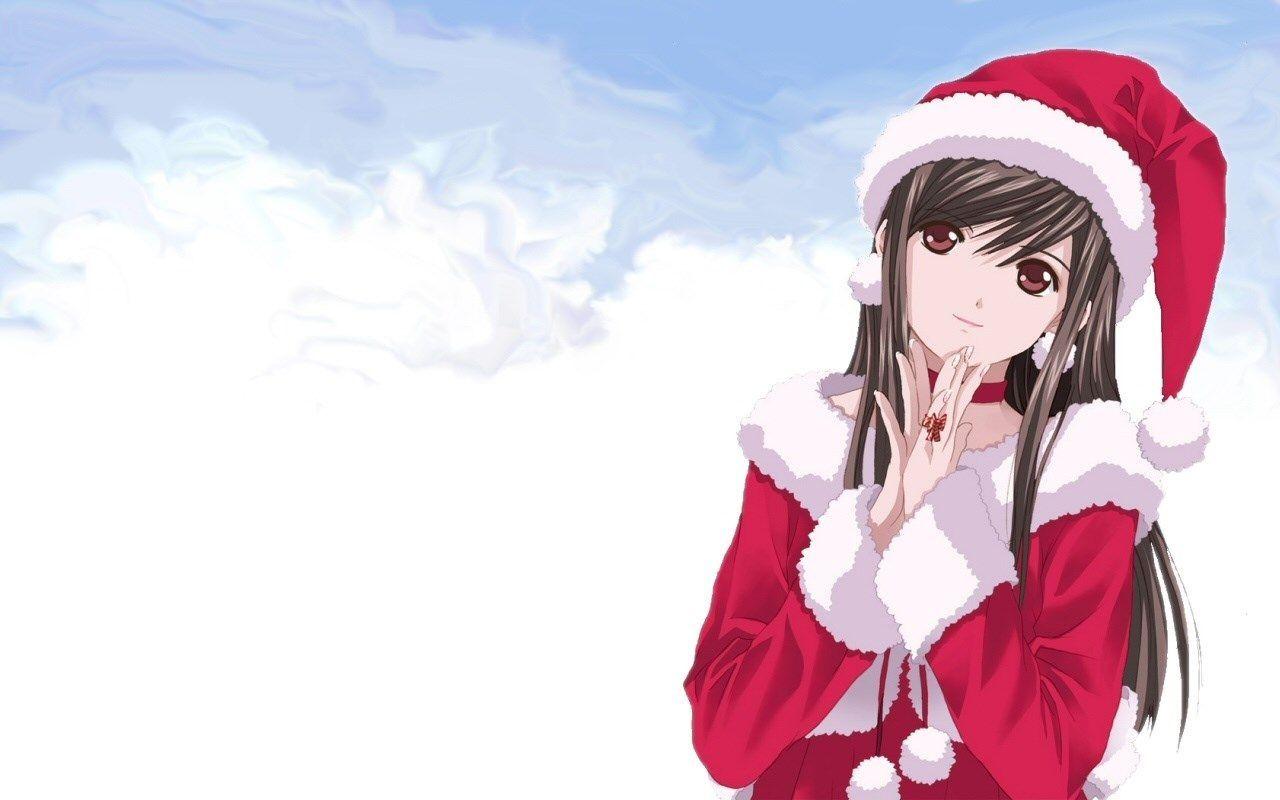 Anime Girls Christmas Wallpaper HD 4k