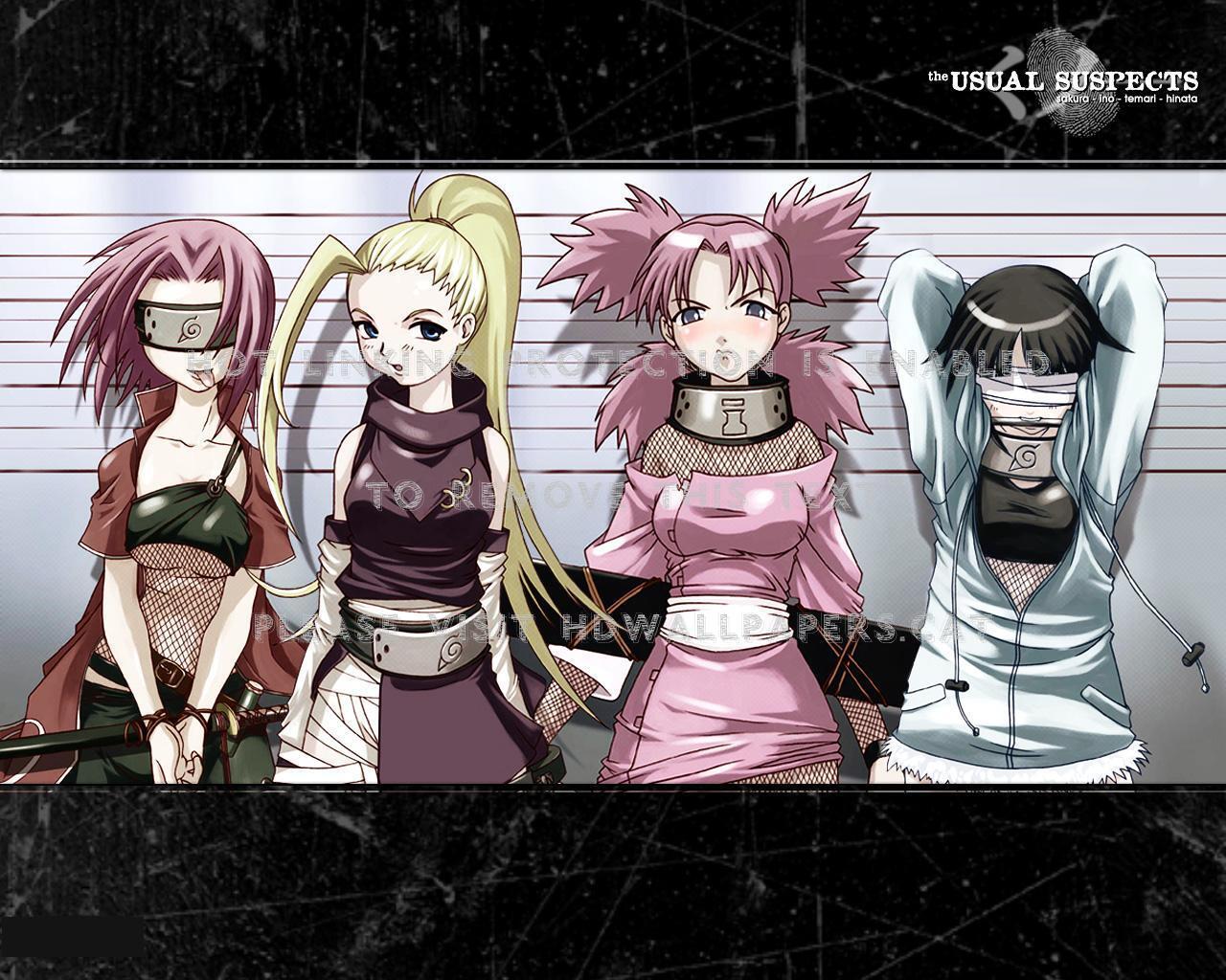1280x1024 naruto hinata ino anime temari