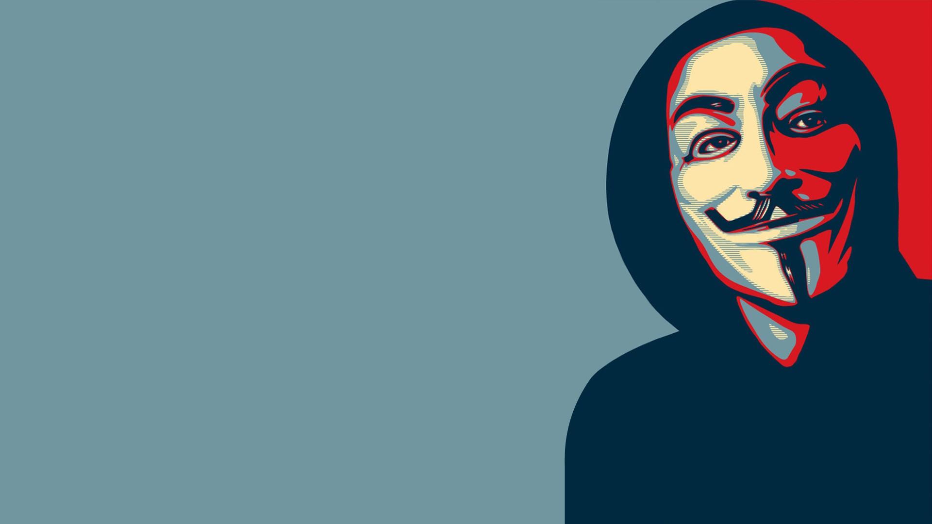 1920x1080 #minimalism, #Anonymous, #Guy Fawkes mask, #face, #Hope posters, #mask, wallpaper HD Wallpaper