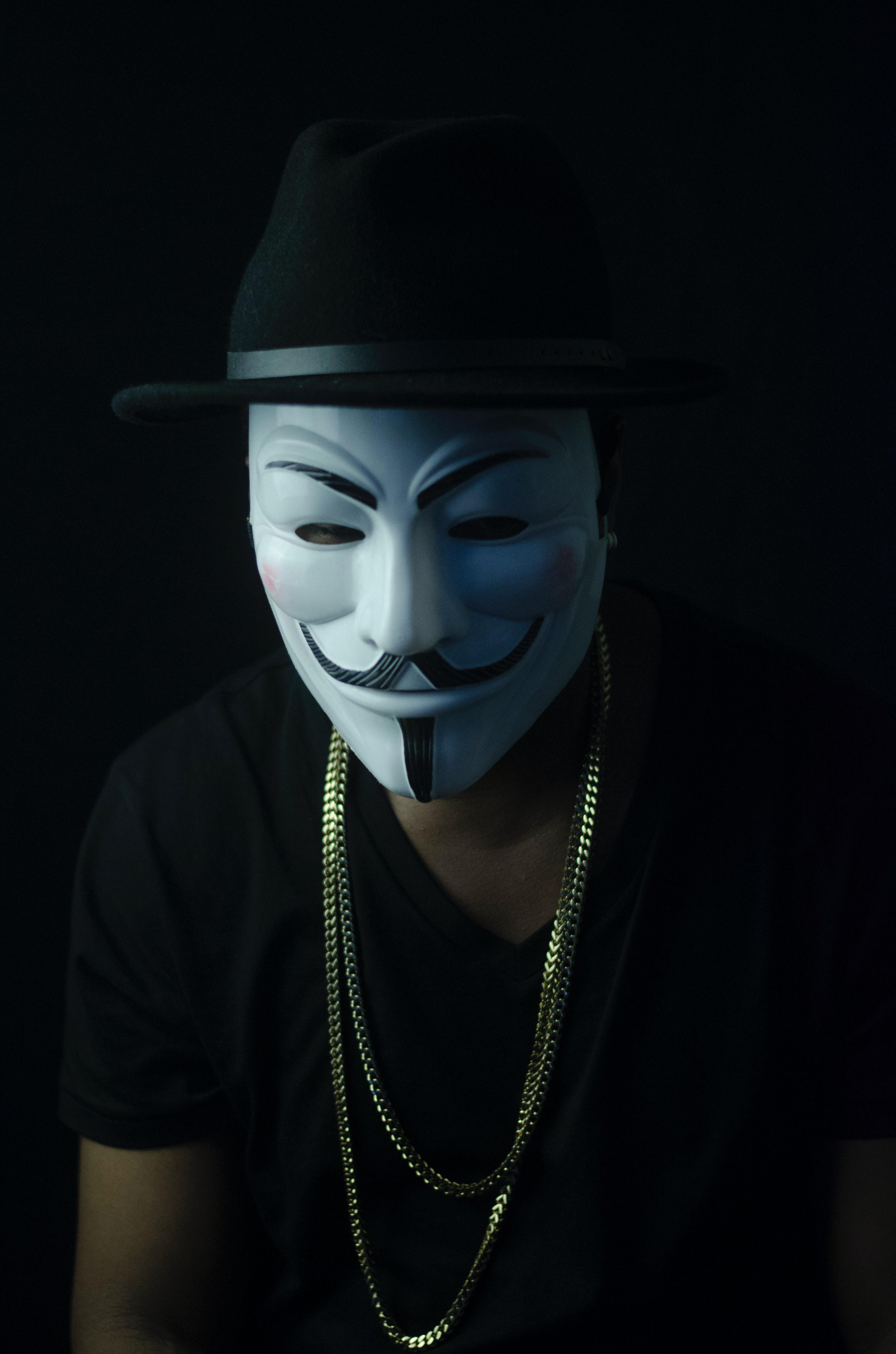 3264x4928 Photo of Person Wearing Guy Fawkes Mask · Free