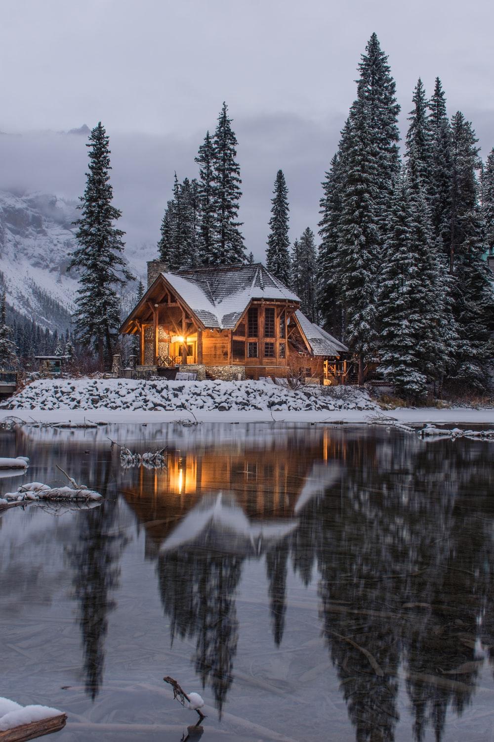1000x1500 Winter Cabin Picture. Download Free Image