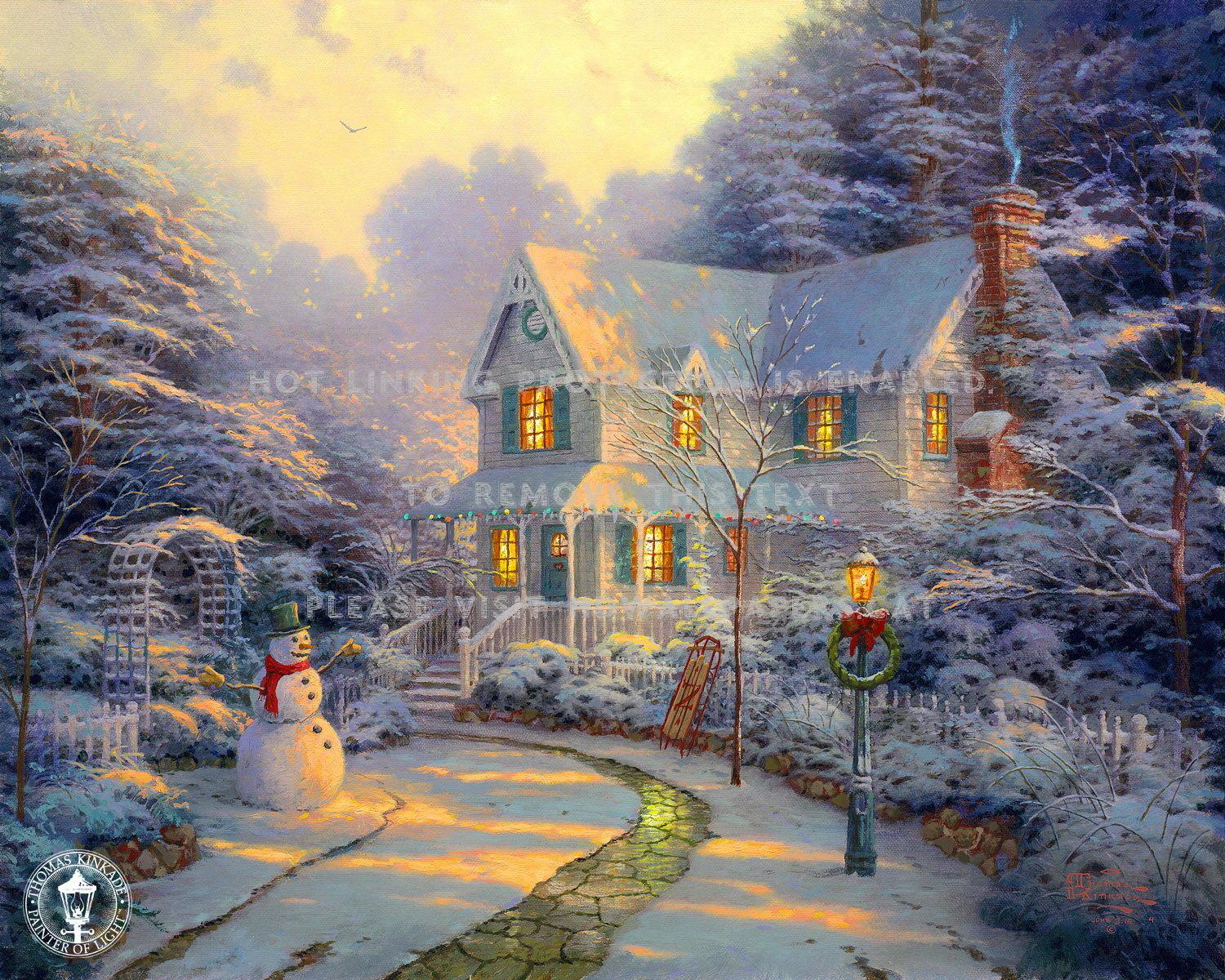 1500x1200 christmas eve lovely cabin calm snowflakes