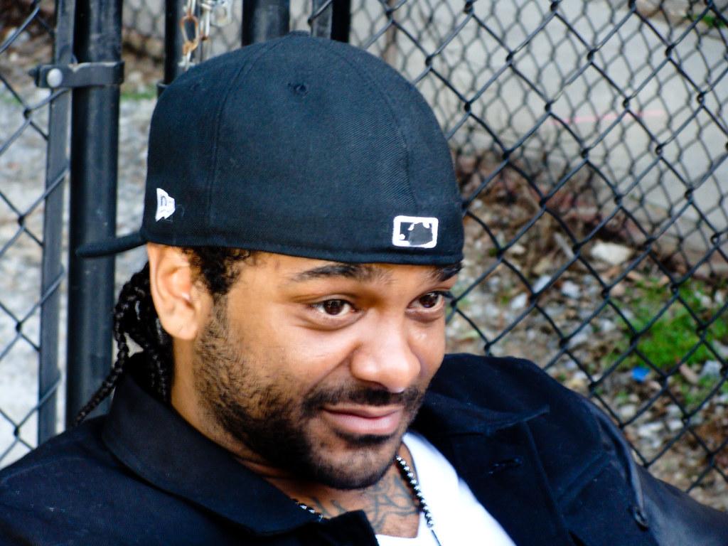 1024x768 Jim Jones on Set. Jim Jones takes a moment while shooting p
