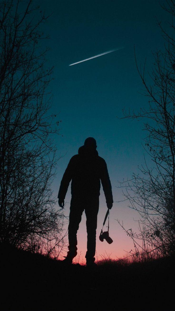 736x1308 Photographer Silhouette Sunset Evening