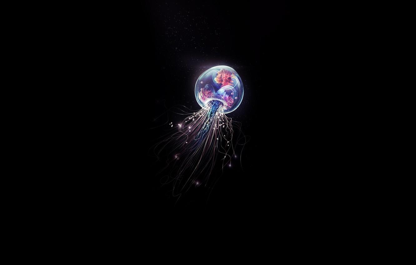 1332x850 Medusa Dark Minimal Wallpaper