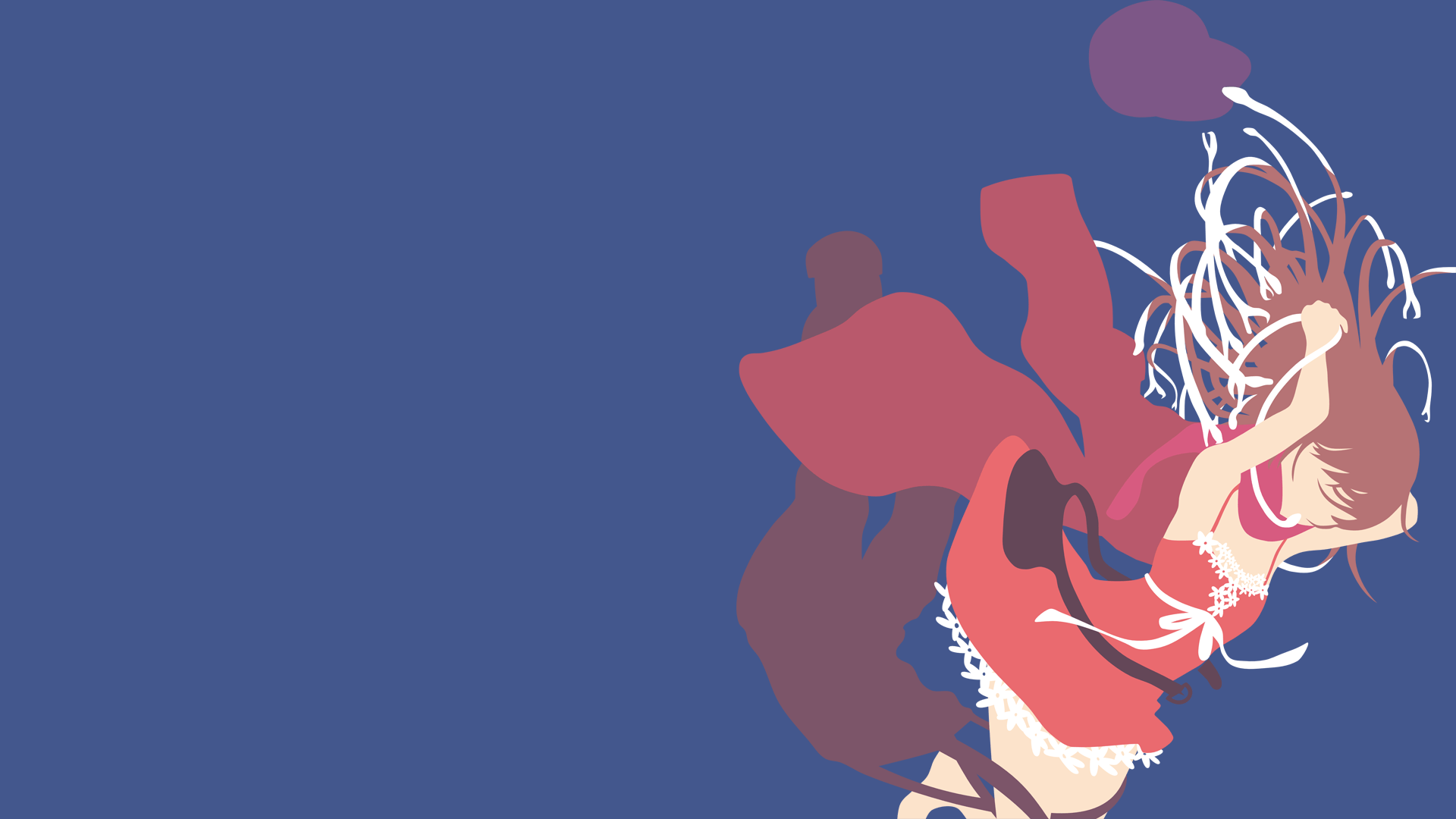 1920x1080 Nadeko. Monogatari Series. Minimal wallpaper, Nichijou, Wallpaper