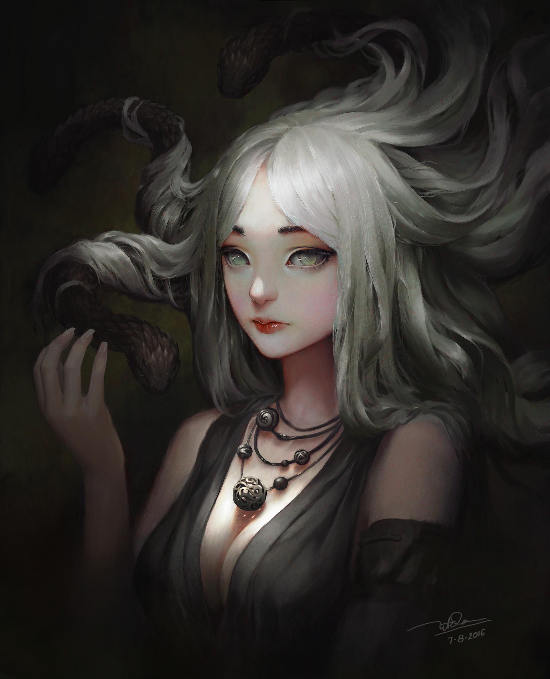 1920x2369 fantasy art medusa wallpaper HD Wallpaper