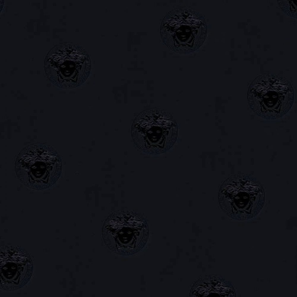 1000x1000 Versace Medusa Head Vanitas Wallpaper Black Silver Grey Designer