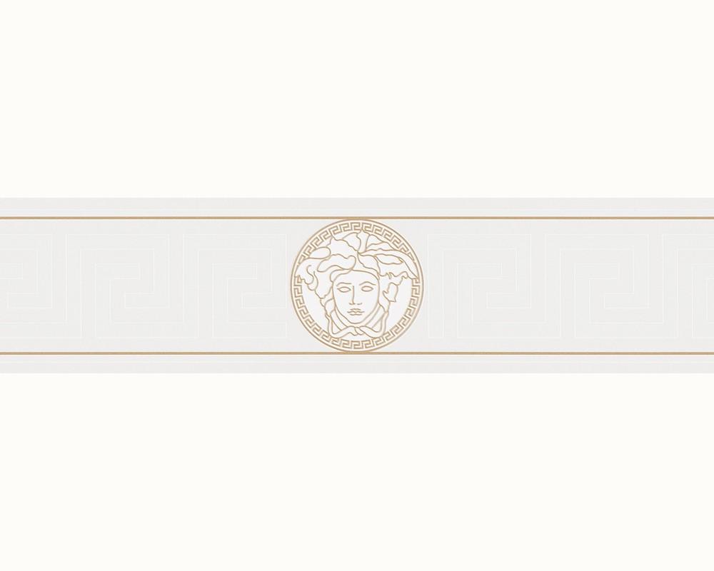 1000x800 Wallpaper Border Versace Home Medusa White Metallic 93522 3