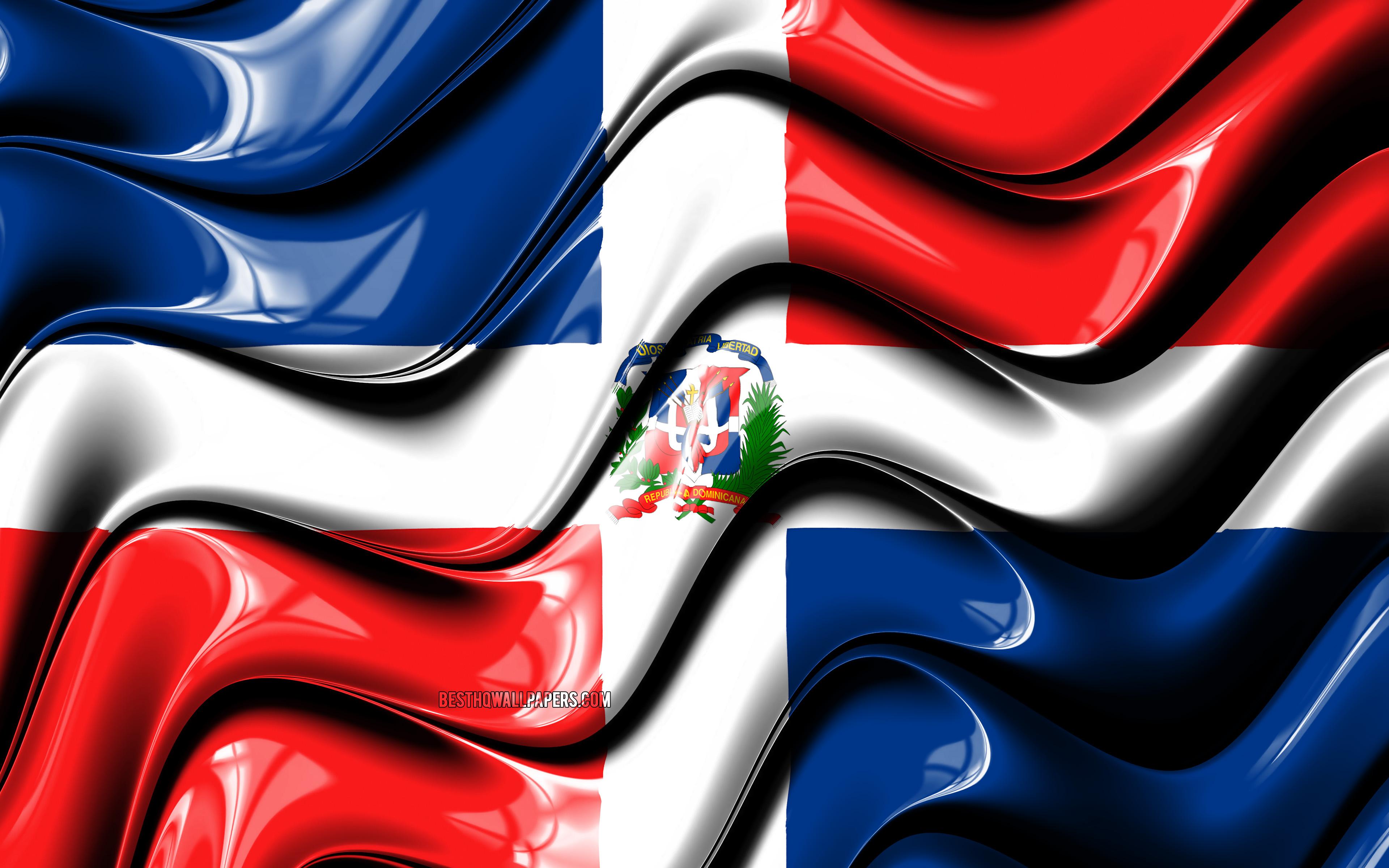 3840x2400 Dominican Republic Flag, 4k, North America, National Of Abruzzo Italy