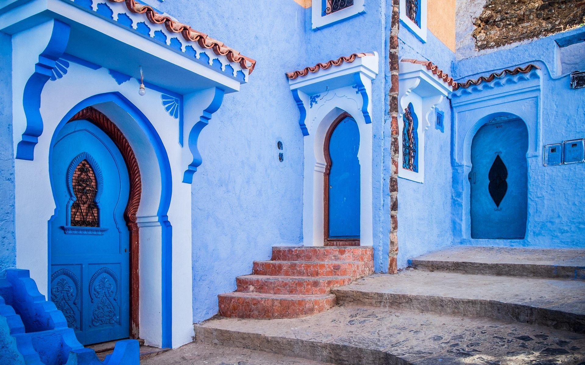1920x1200 Morocco Blue City Wallpaper