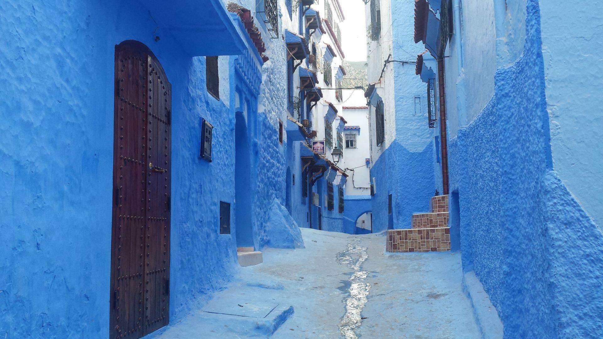 1920x1080 Morocco Blue City Wallpaper