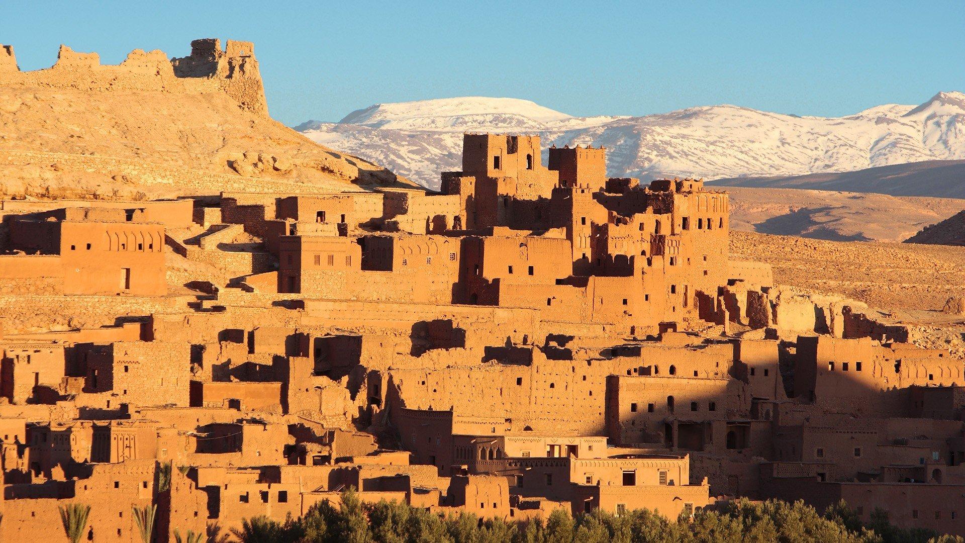 1920x1080 sunrise, Mountains, Cityscapes, Architecture, Buildings, Morocco Wallpaper HD / Desktop and Mobile Background