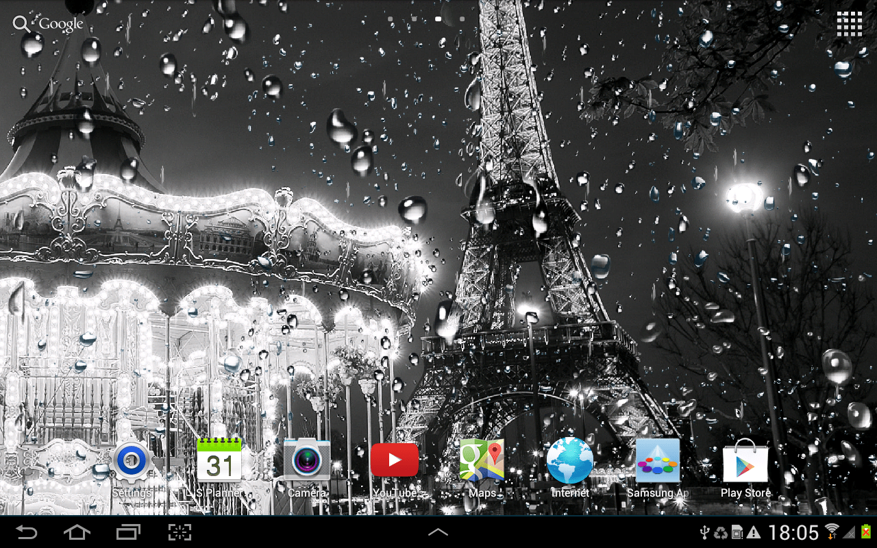 1280x800 Rainy Paris Live Wallpaper 1.0.9 Download Android APK