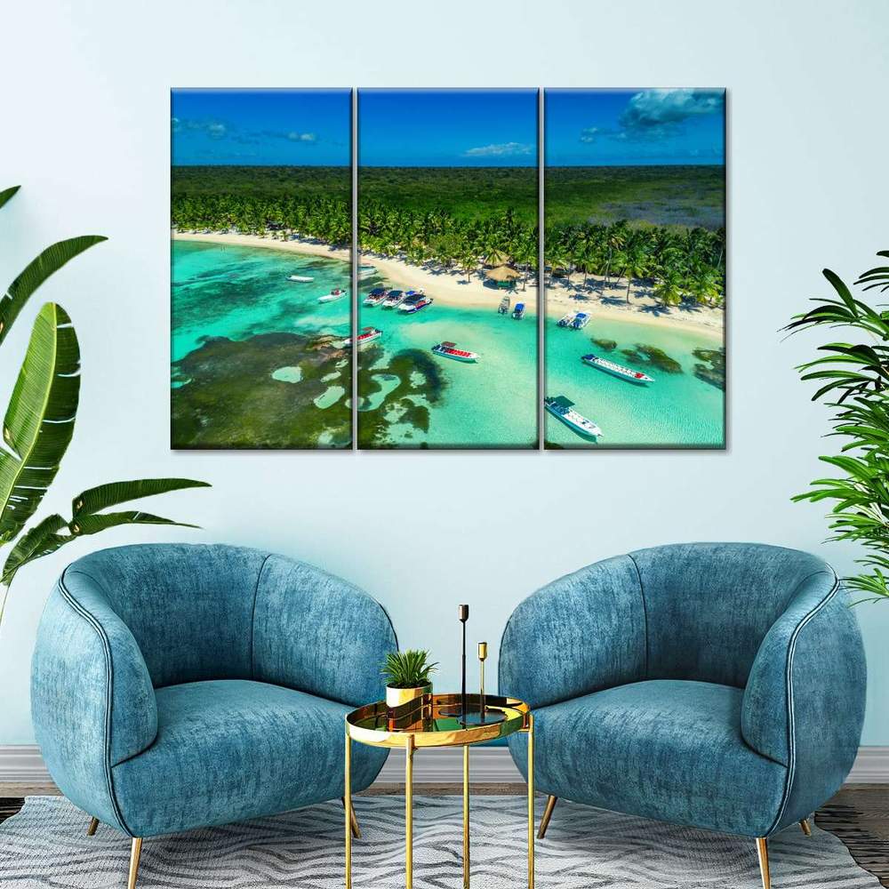 1000x1000 Best Canvas Dominican Republic Beach Multi Panel Canvas Wall Art, Liv