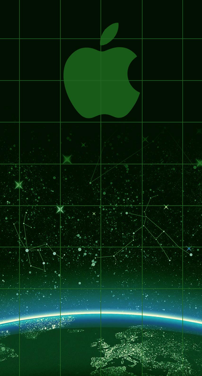 854x1590 Apple logo shelf cool green space. wallpaper.sc iPhone7
