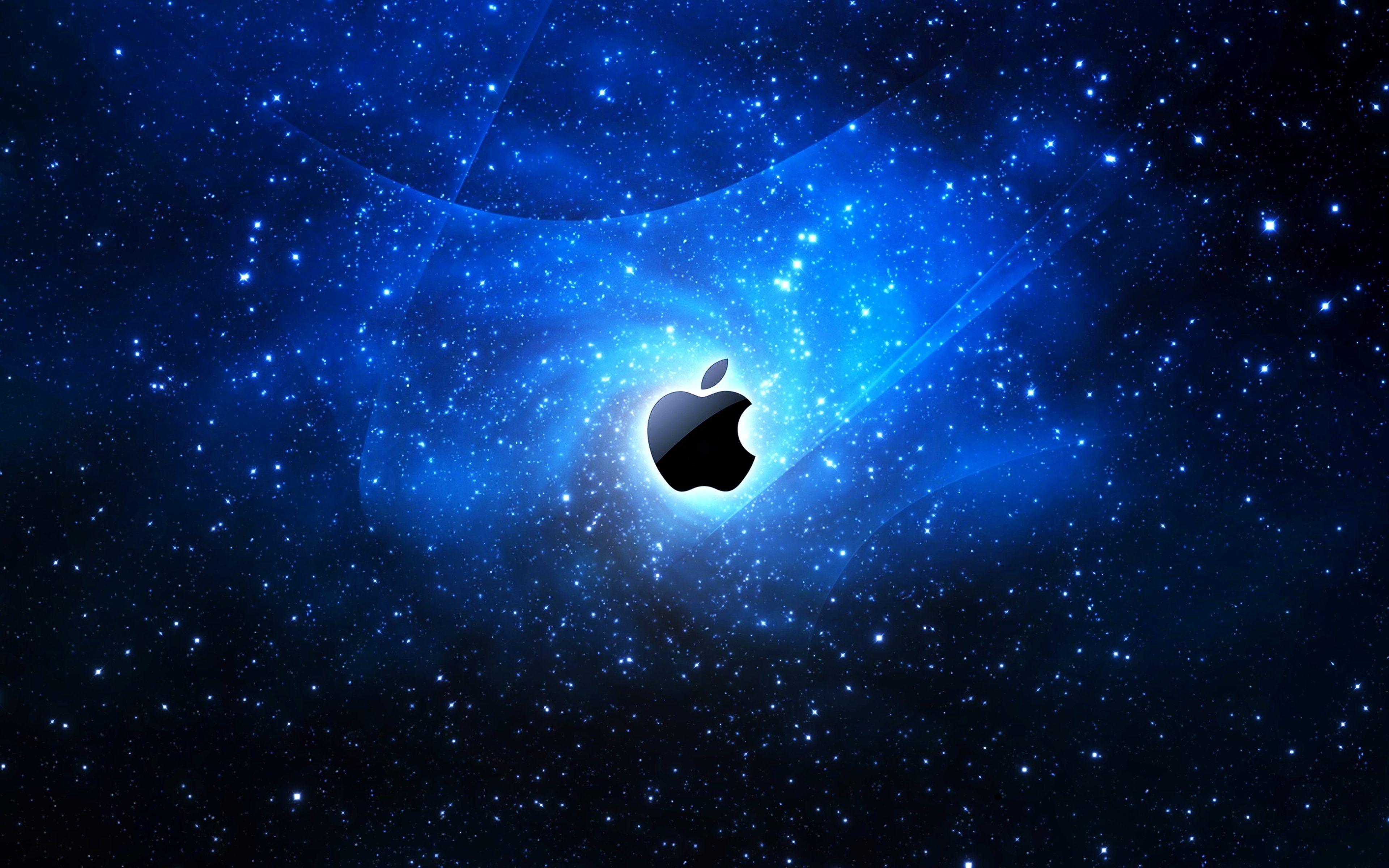 3840x2400 HD wallpaper: apple, background, mac, stars, space, night, star, astronomy 4K of Wallpaper for Andriod