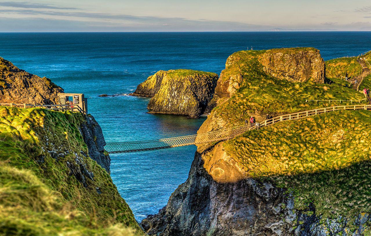 1280x813 Image United Kingdom Ballintoy Northern Ireland Sea Crag Nature
