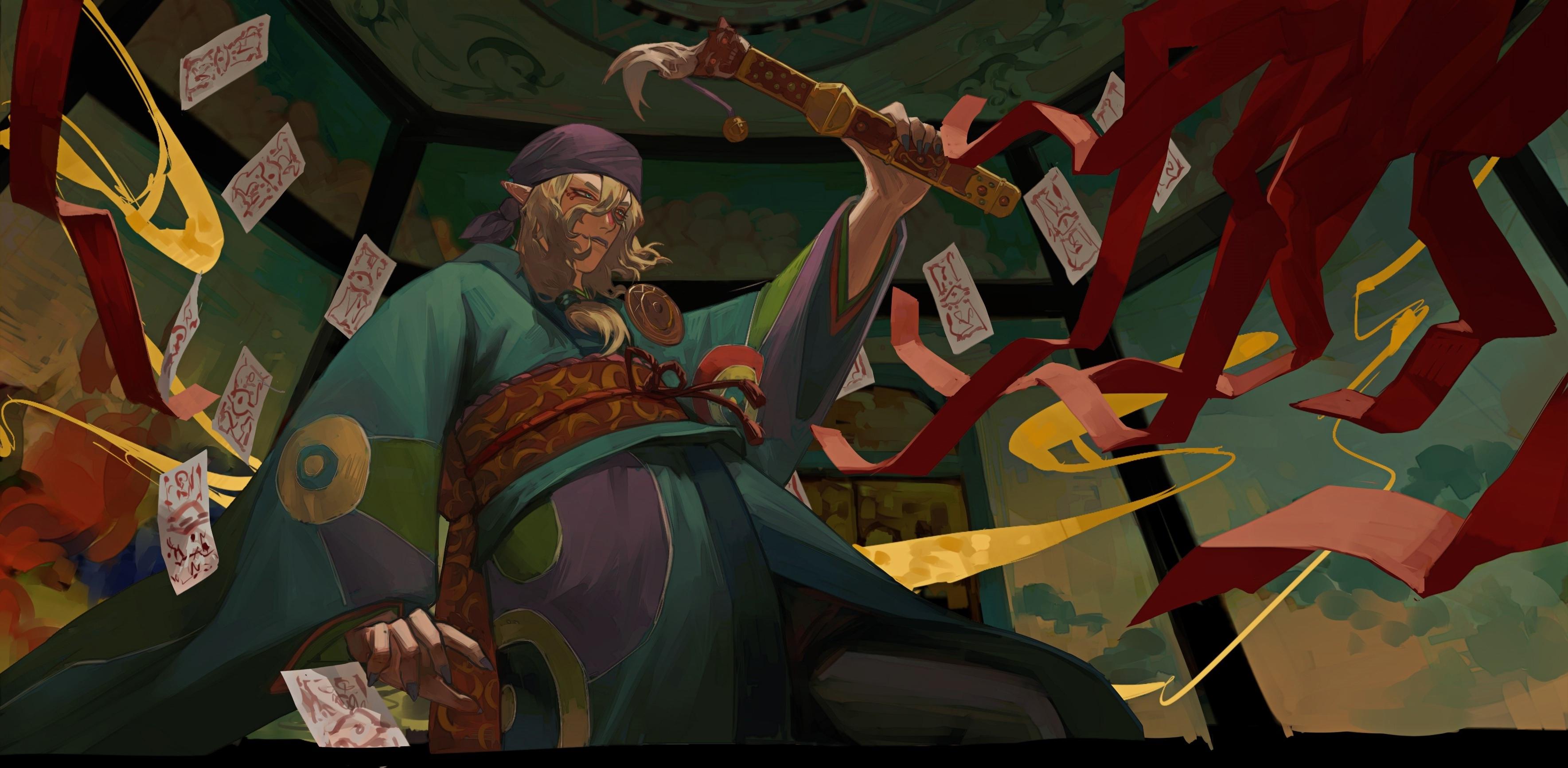 3538x1732 Wallpaper Elf Ears, Kimono, Mononoke, Papers, Kusuriuri:3538x1732