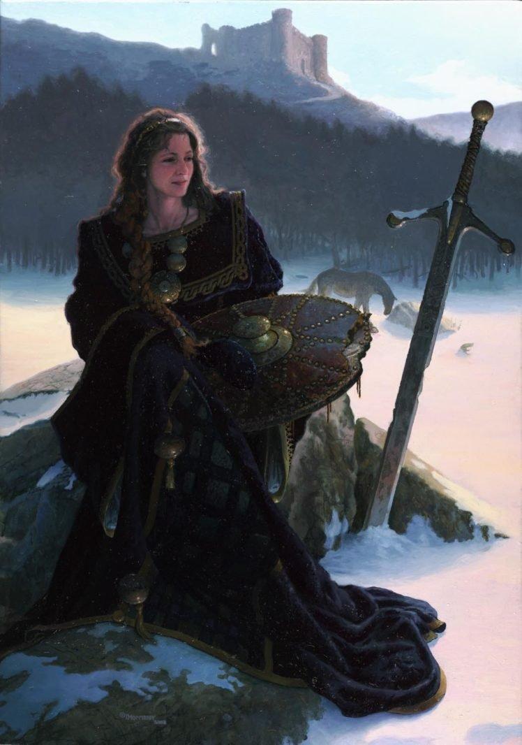 748x1066 painting, Medieval, Castle HD Wallpaper / Desktop and Mobile Image & Photo