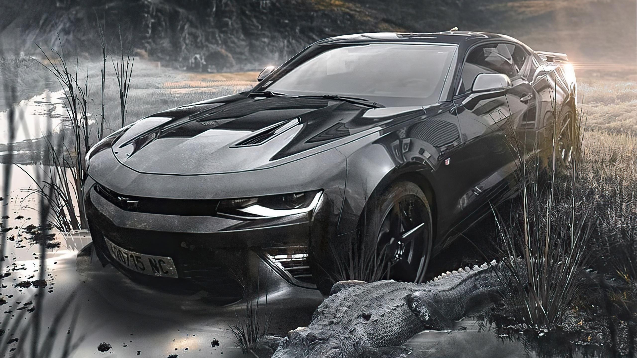 2560x1440 Wallpaper 4k Chevy Camaro Black 4k Wallpaper