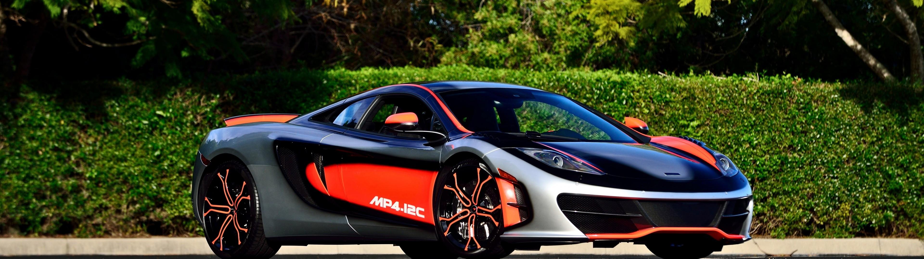 3840x1080 Download 3840x1080 Mclaren Mp4 12c, Side View, Supercar, Cars Wallpaper