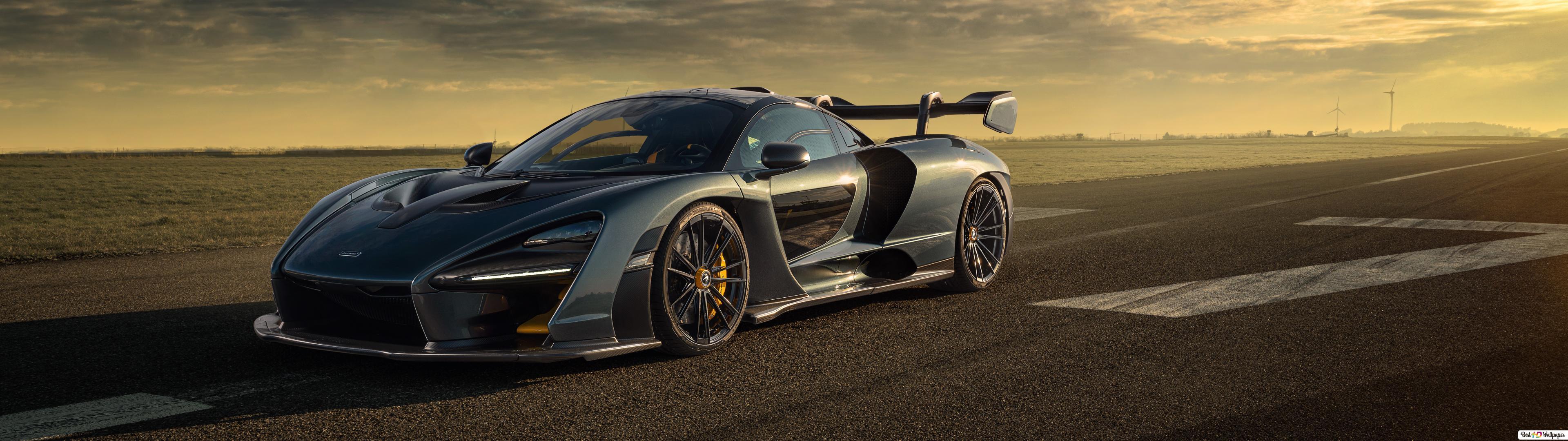 3840x1080 Mclaren senna 8K HD wallpaper download