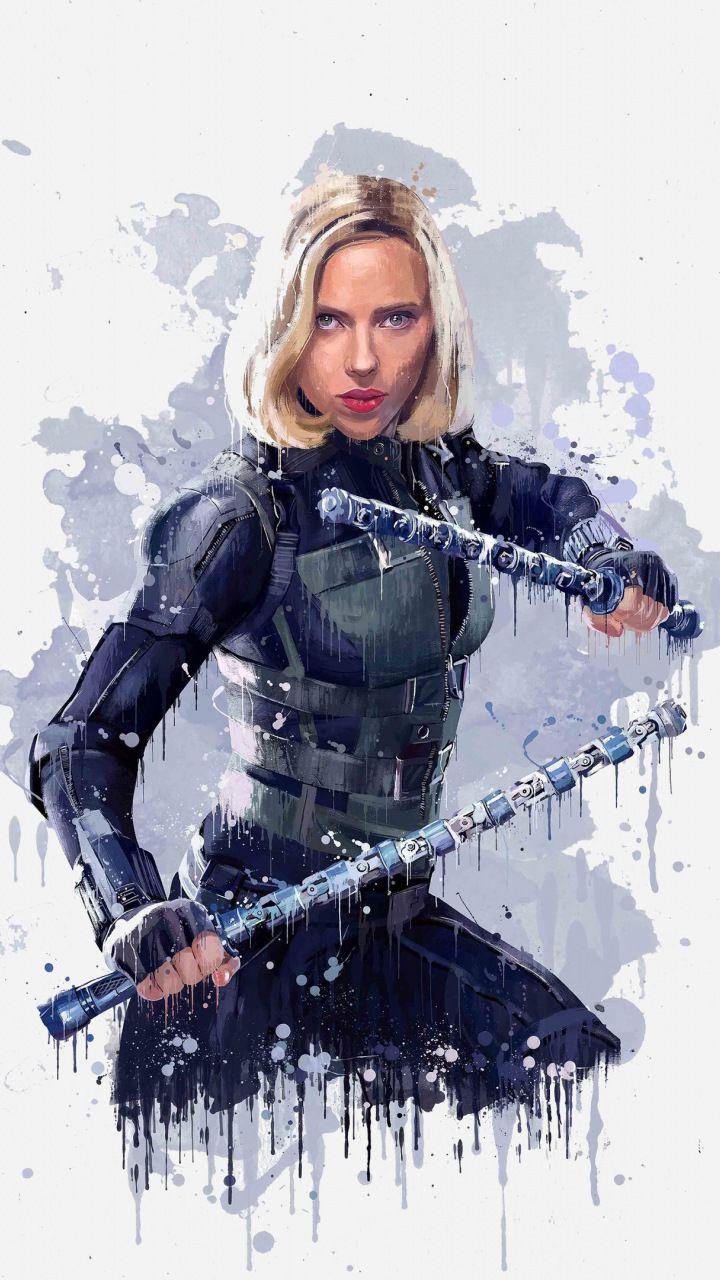 720x1280 Black Widow Infinity War Wallpaper