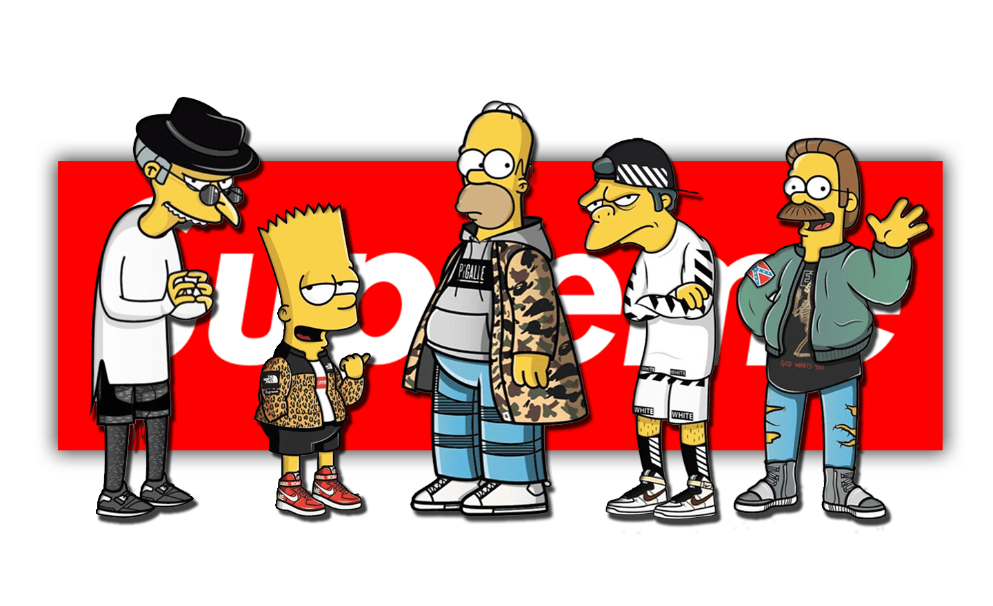 Supreme With Bart Simpson, Cool Bart Simpson Supreme HD phone wallpaper