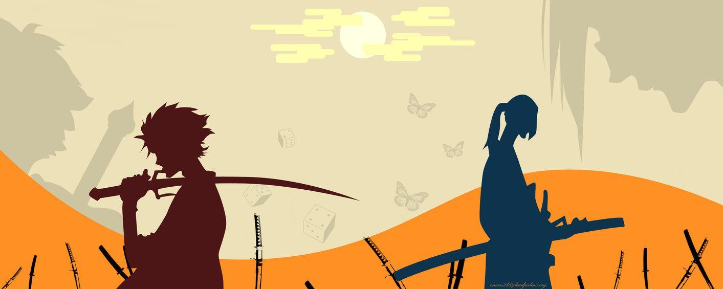 1413x565 Samurai Champloo by cman. Samurai champloo, Samurai, Japanese warrior