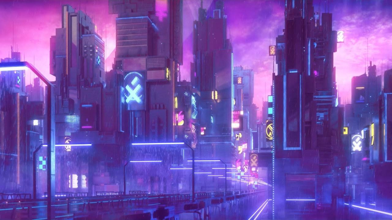 1280x720 Wallpaper city animated digital wallpaper, cyberpunk, neon, night, building exterior • Wallpaper For You HD Wallpaper For Desktop & Mobile
