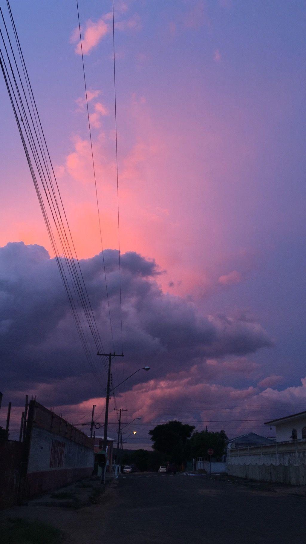 1024x1821 Landscape Purple Aesthetic Wallpaper