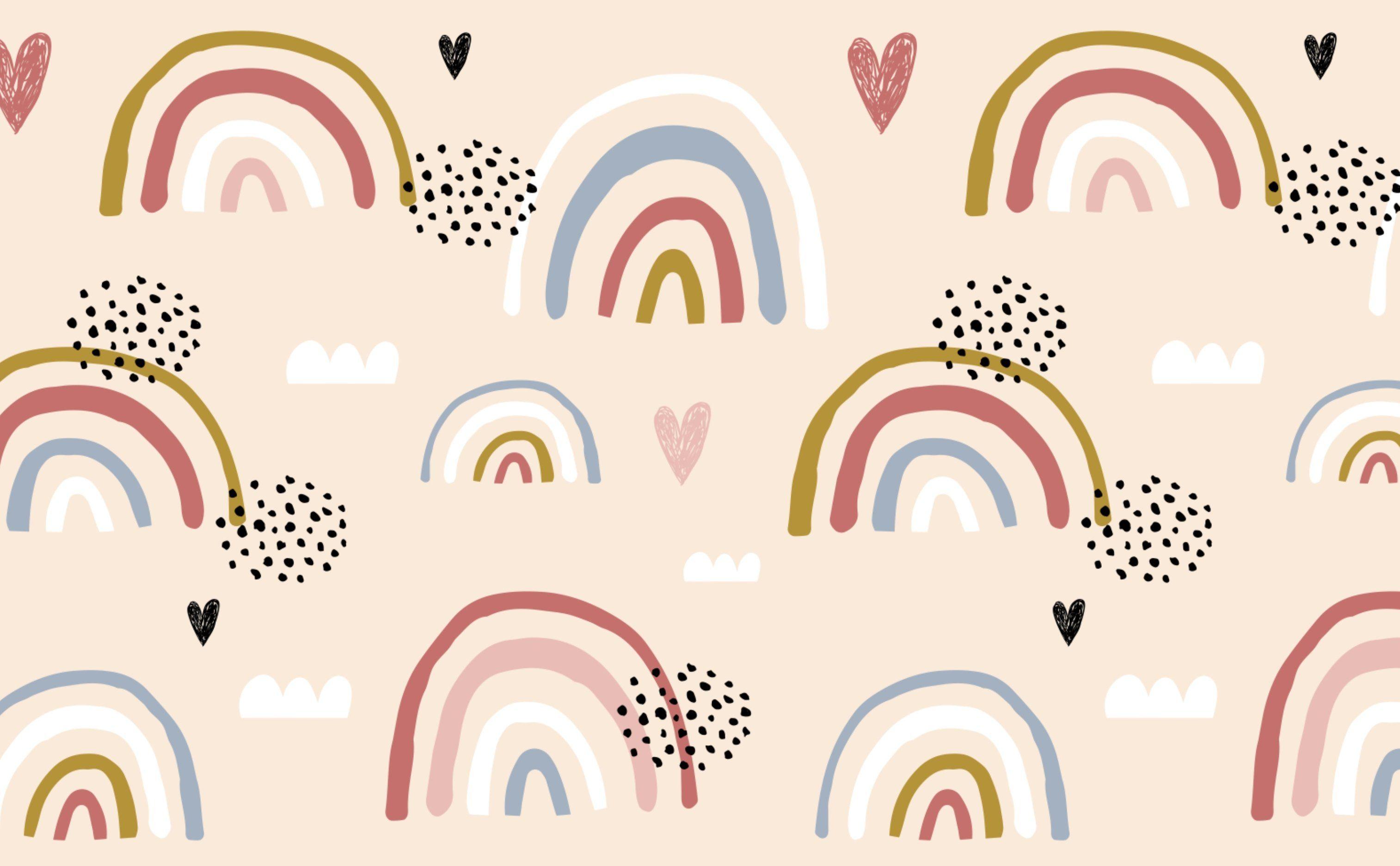 3028x1872 Head in the Clouds. Rainbow wallpaper, Earth tone rainbow, Teacher wallpaper