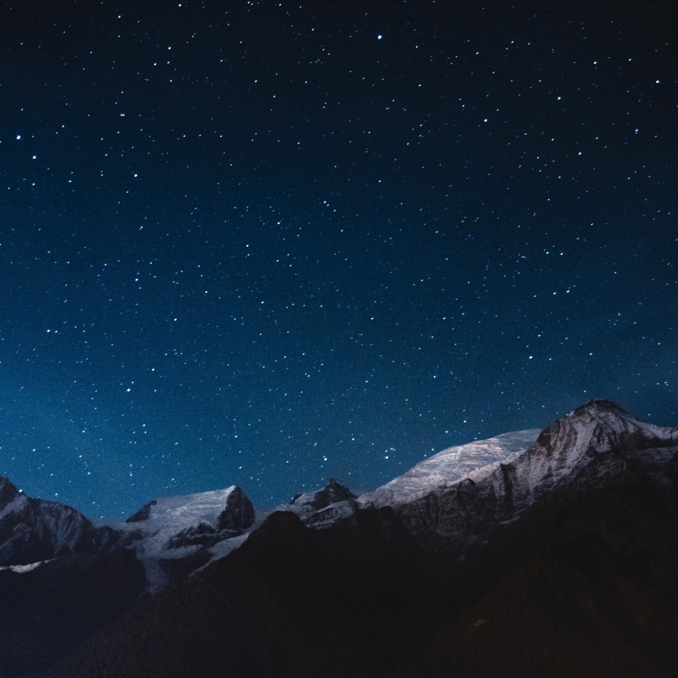 2248x2248 Download 2248x2248 wallpaper night, mountains, stars, nature, sky, ipad air, ipad air ipad ipad ipad mini ipad mini 2248x2248 HD image, background, 3556