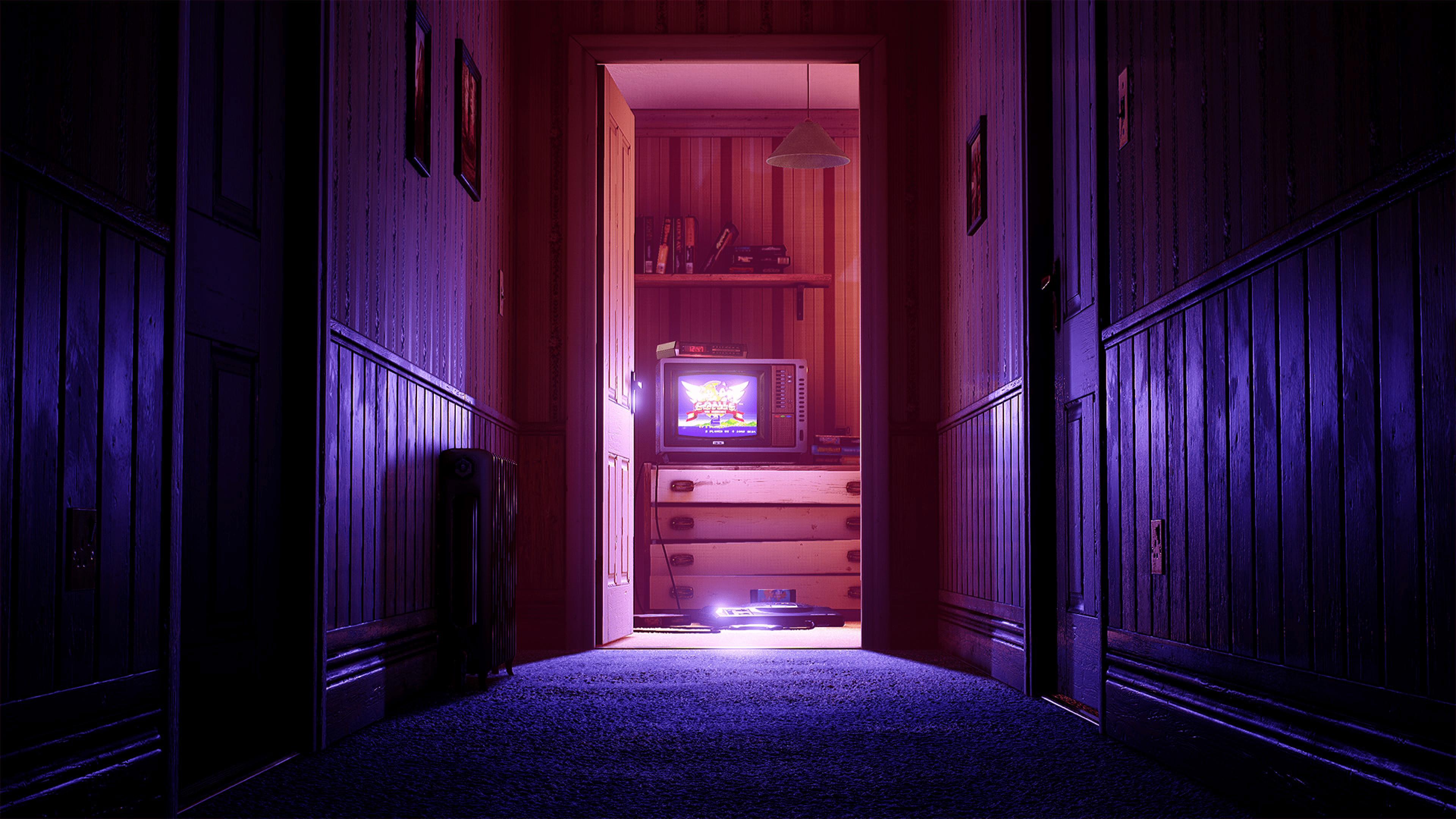 3840x2160 Retro Room PC Wallpaper