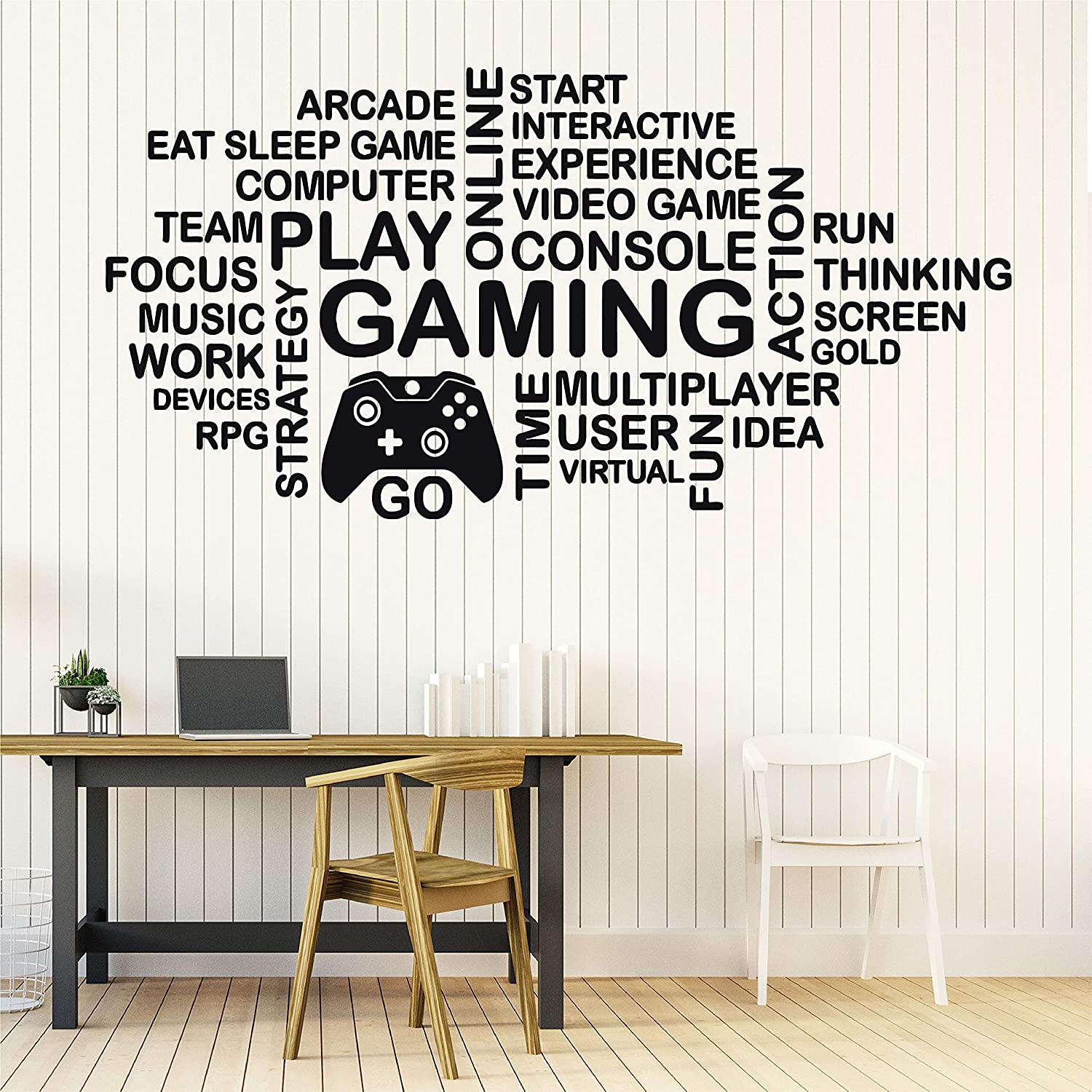 1500x1500 in Gamer Wall Decor for Boys Room Decals Video Game Vinyl Stickers Bedroom Art Decorations Retro Controller Poster Sign Quotes