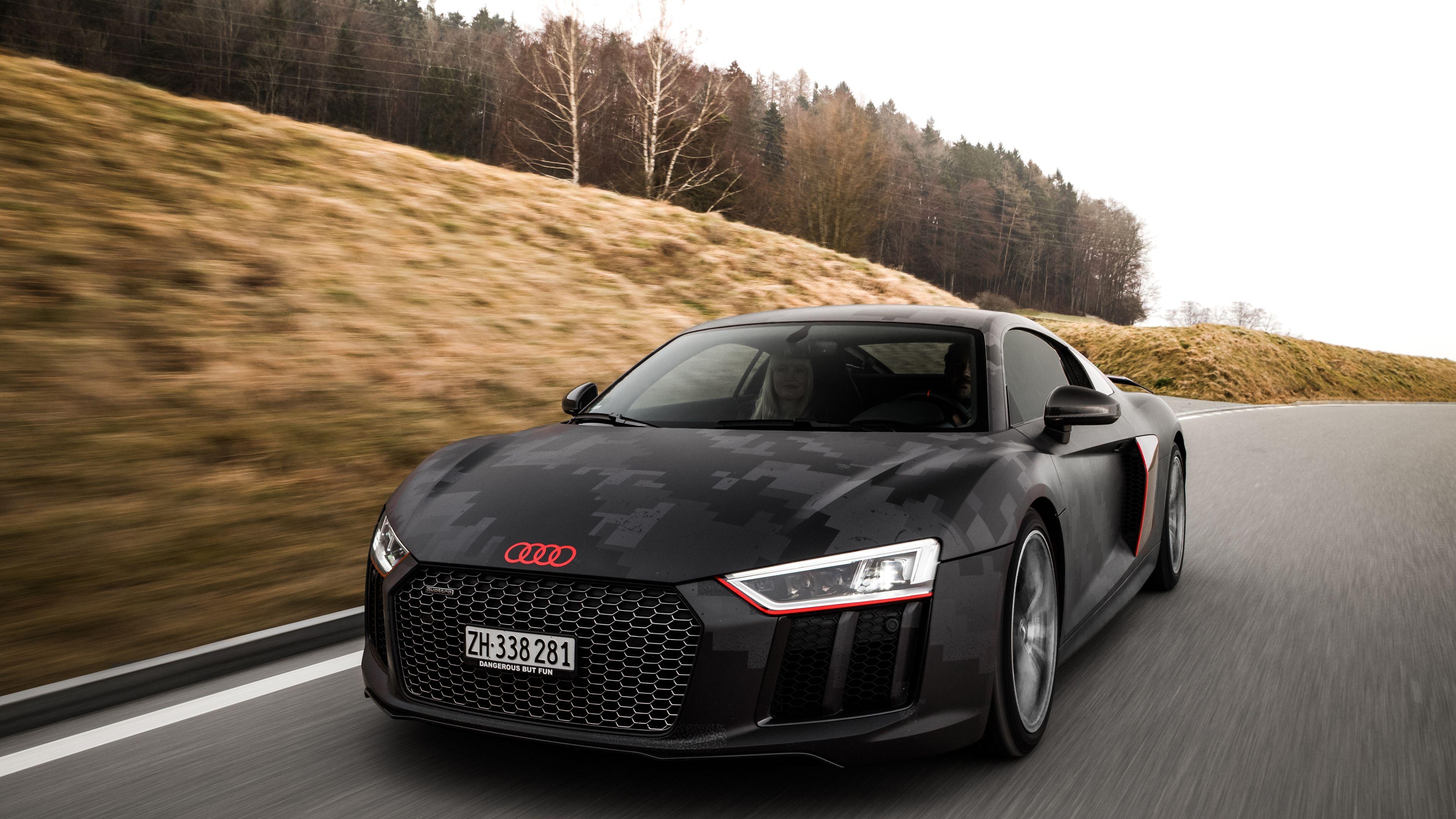 3840x2160 Audi R8 Black Wallpaper