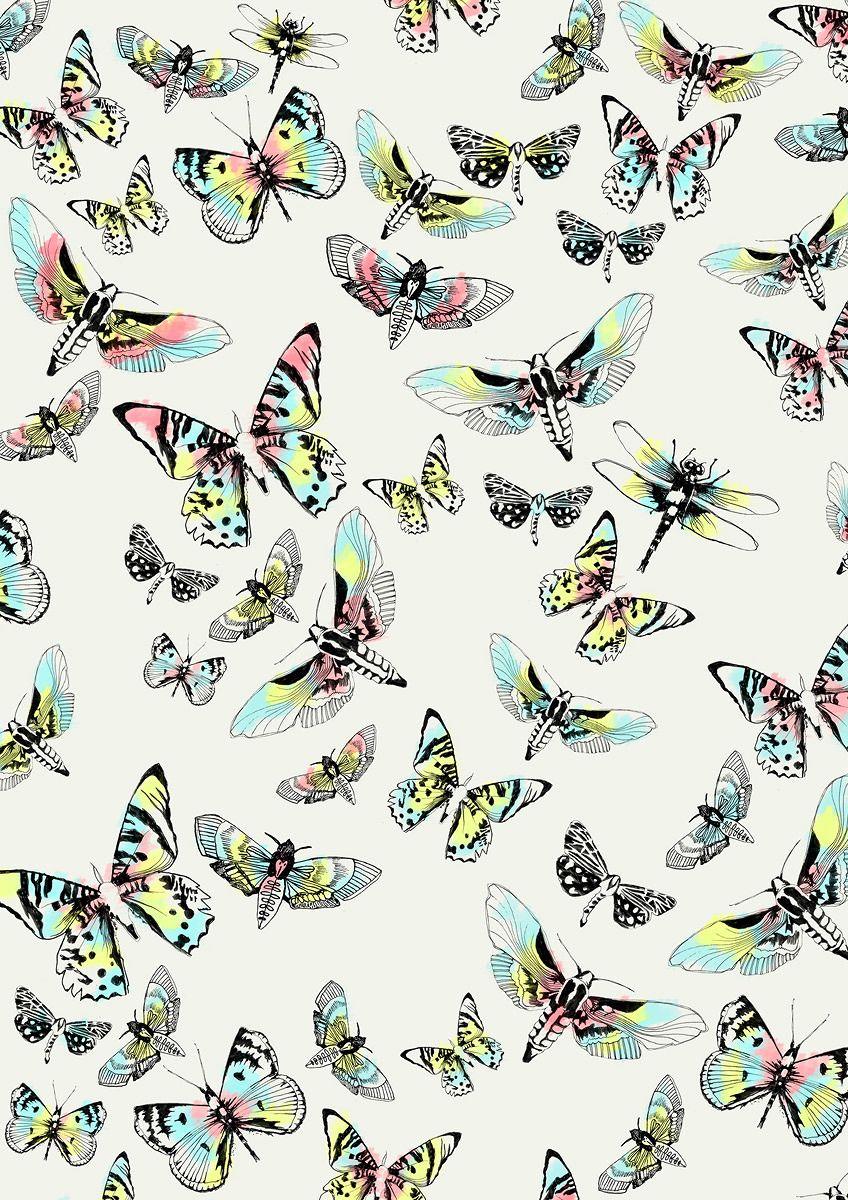 848x1200 print design van Millingen. Butterfly print pattern, Butterfly wallpaper, Pretty wallpaper