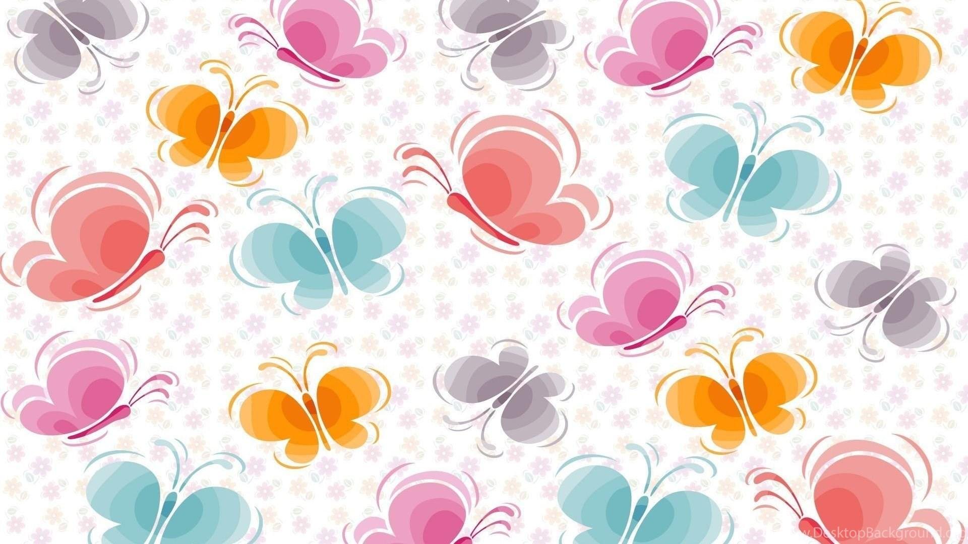 1920x1080 Butterfly Pattern Vector Art Wallpaper With Vector Background Desktop Background