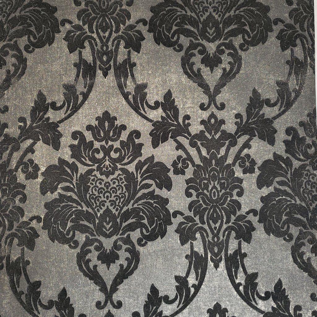1024x1024 Wallpaper flocking charcoal black Gold Metallic Flocked vintage velvet 3D. Velvet wallpaper, Vintage velvet, Gold velvet wallpaper