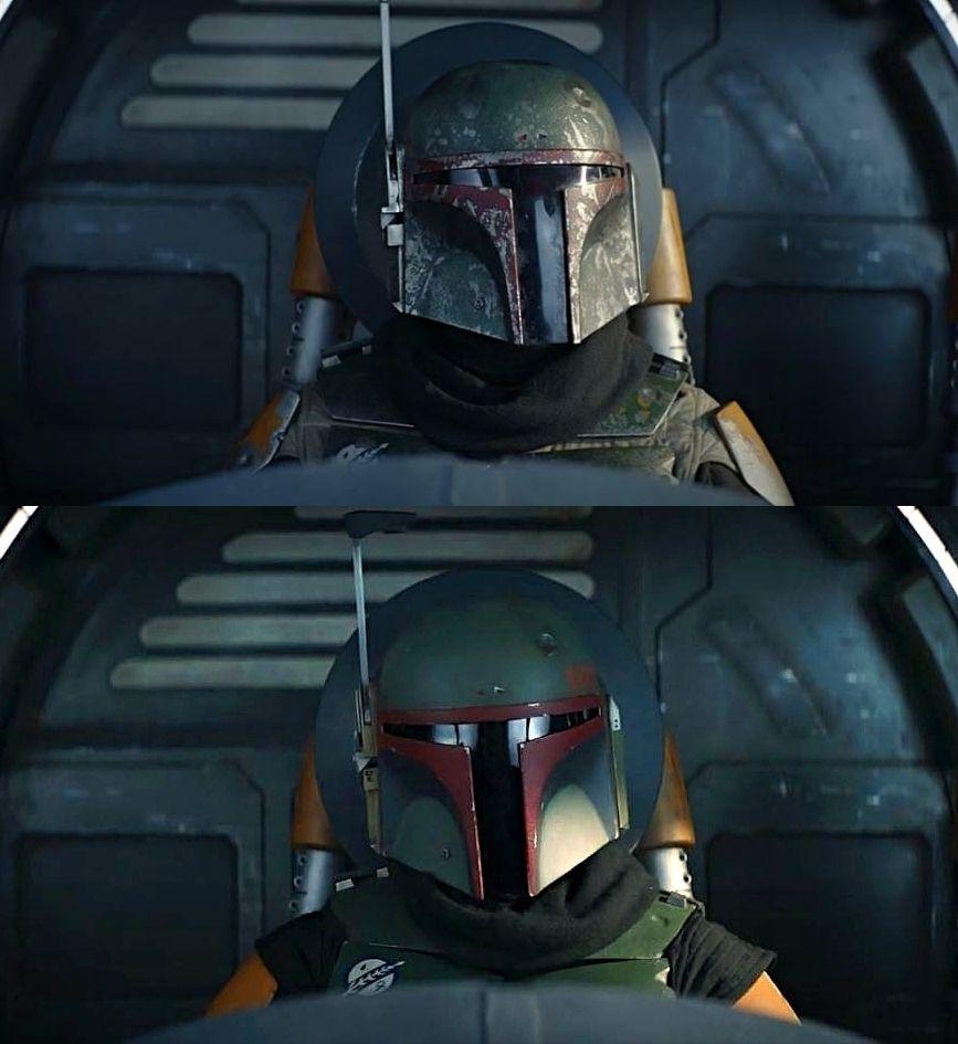 867x945 Boba Fett's armor before and after. Star wars image, Star wars boba fett, Star wars picture
