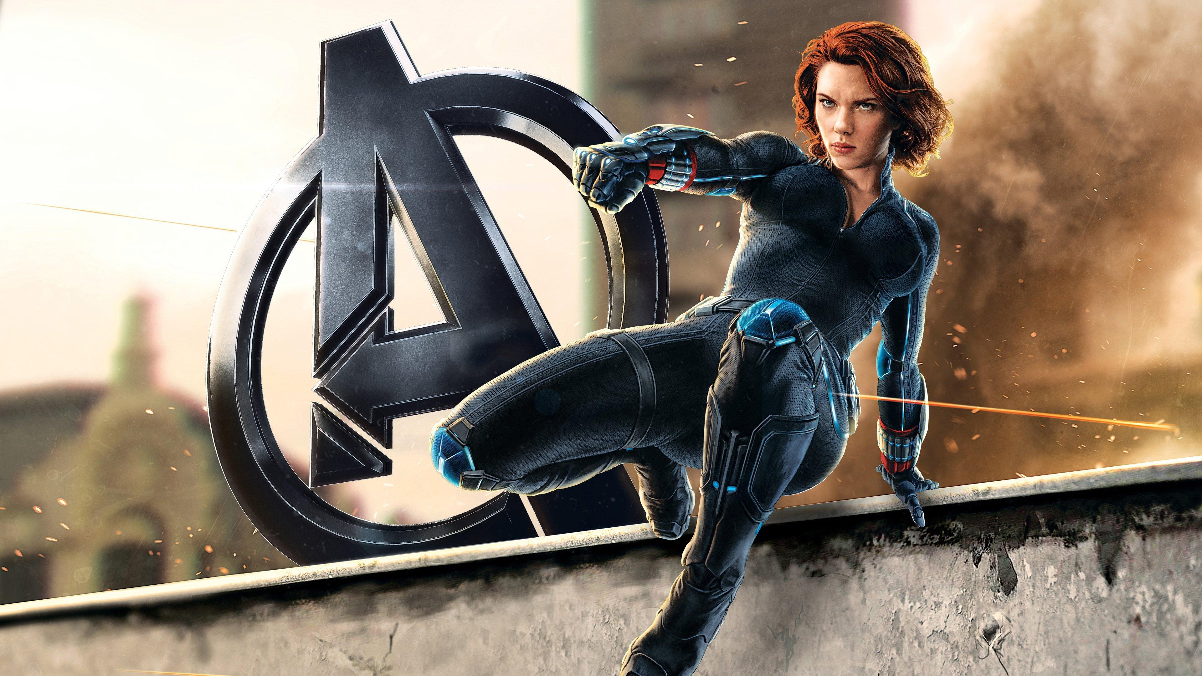 3840x2160 Black Widow Wallpaper HD