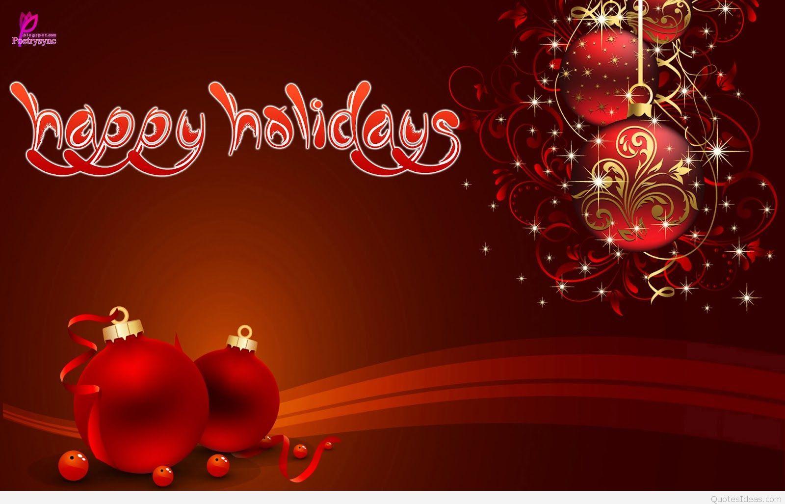 1600x1027 Card Wallpaper Happy Holidays HD