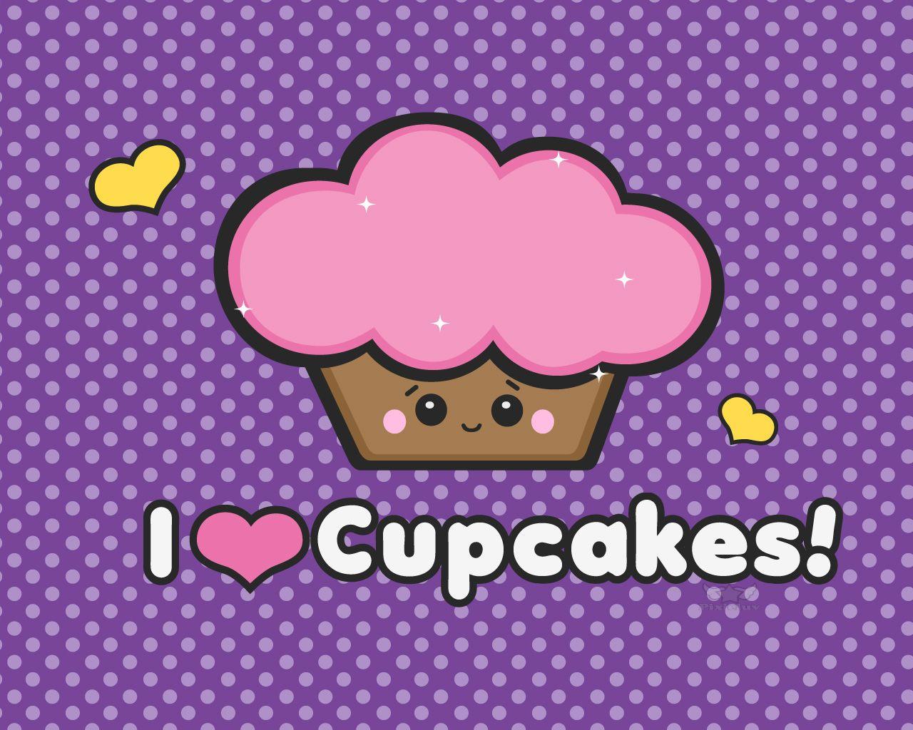 1280x1024 Cartoon Cupcakes Wallpaper