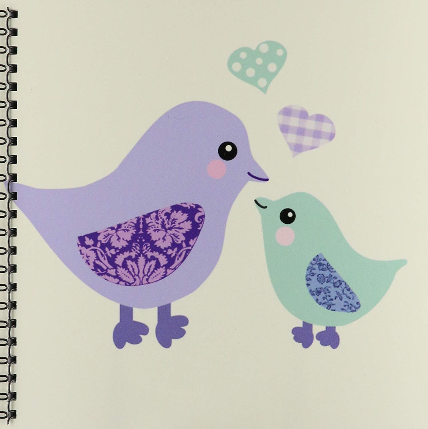 1496x1500 3DRose db_120281_1 Cute Purple Mom Bird and Blue Baby