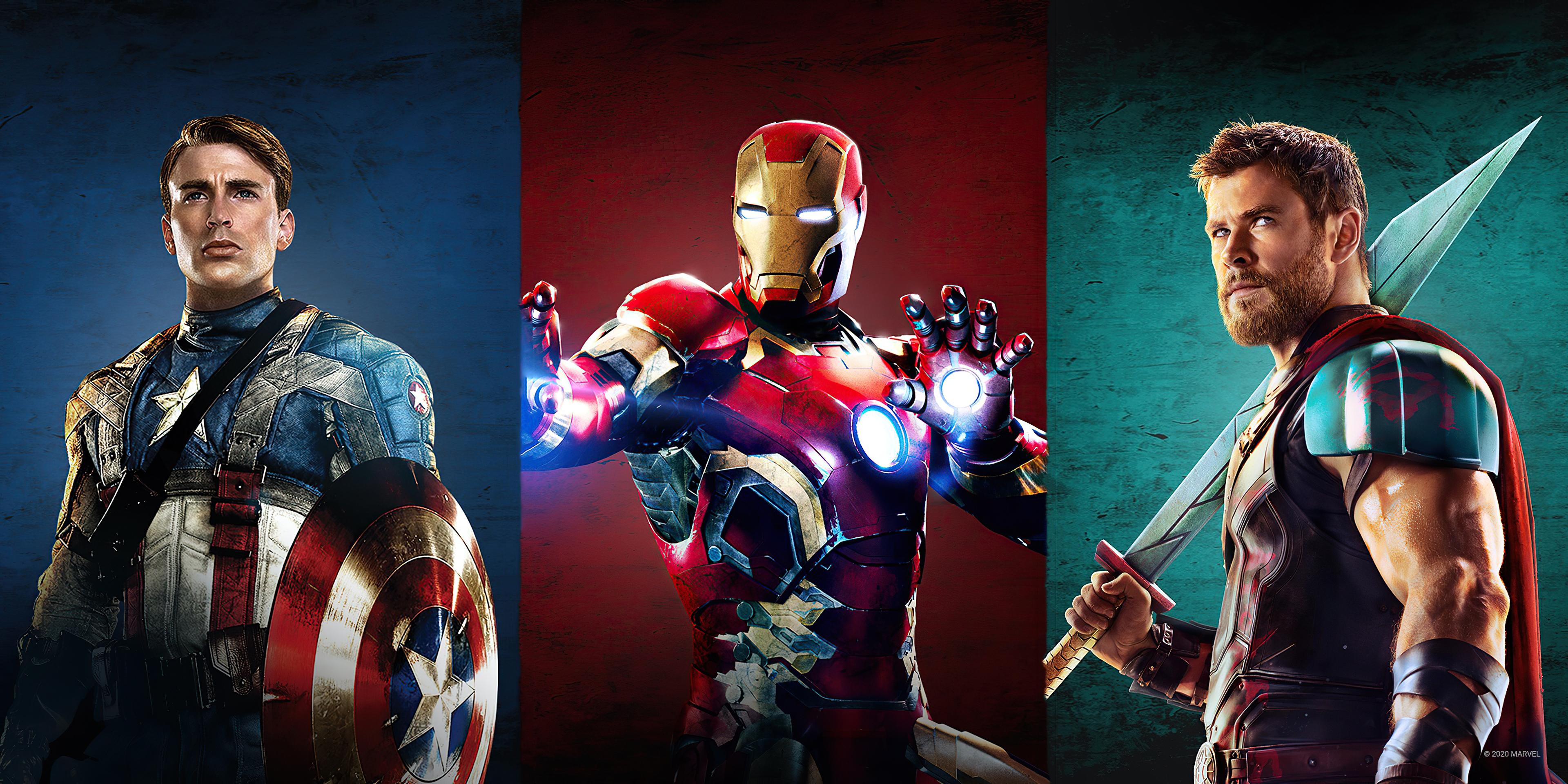 3840x1920 Iron Man Captain America Thor 4k, HD Superheroes, 4k Wallpaper, Image, Background, Photo and Picture