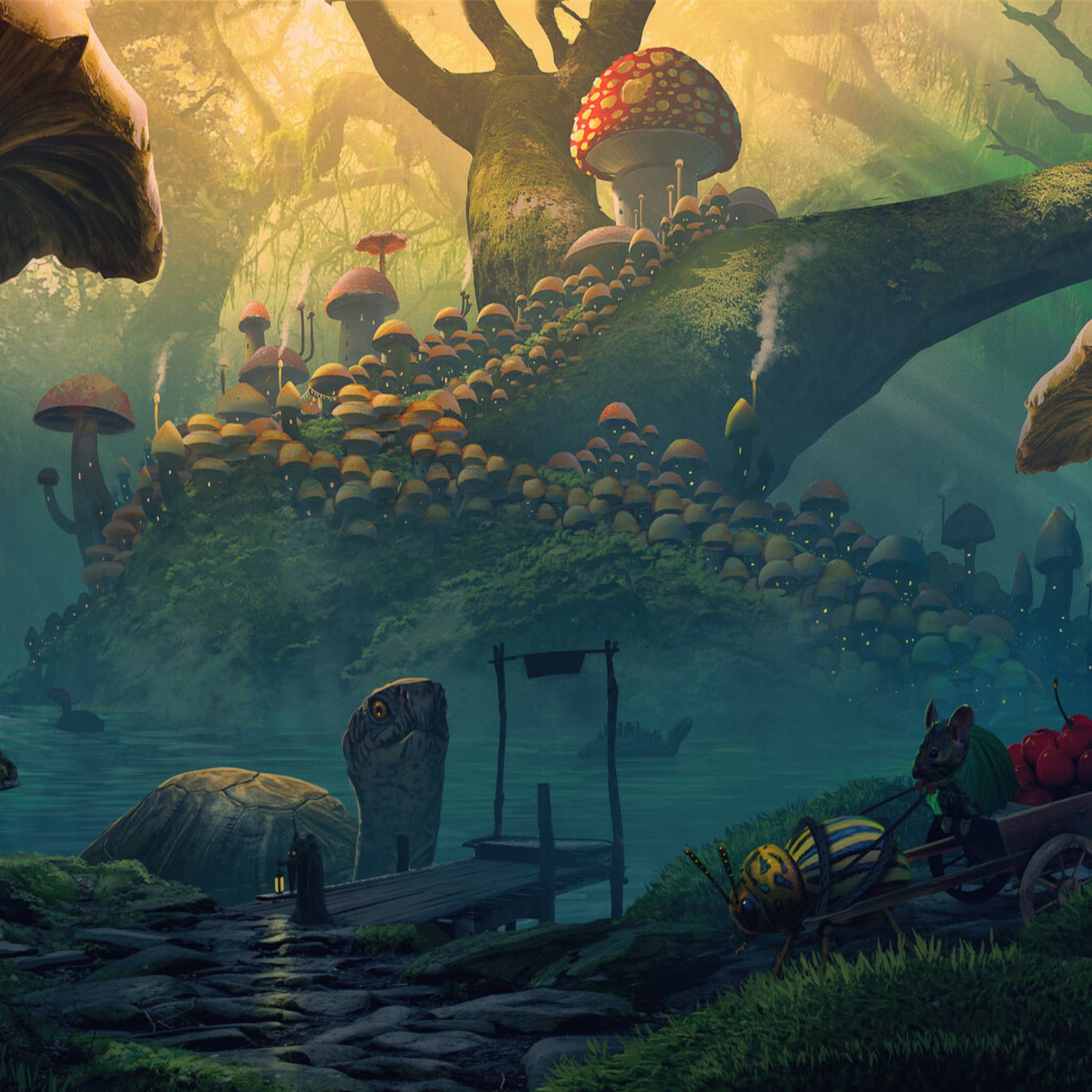 2048x2048 Mouse Mushroom Kingdom iPad Air Wallpaper, HD Artist 4K Wallpaper, Image, Photo and Background