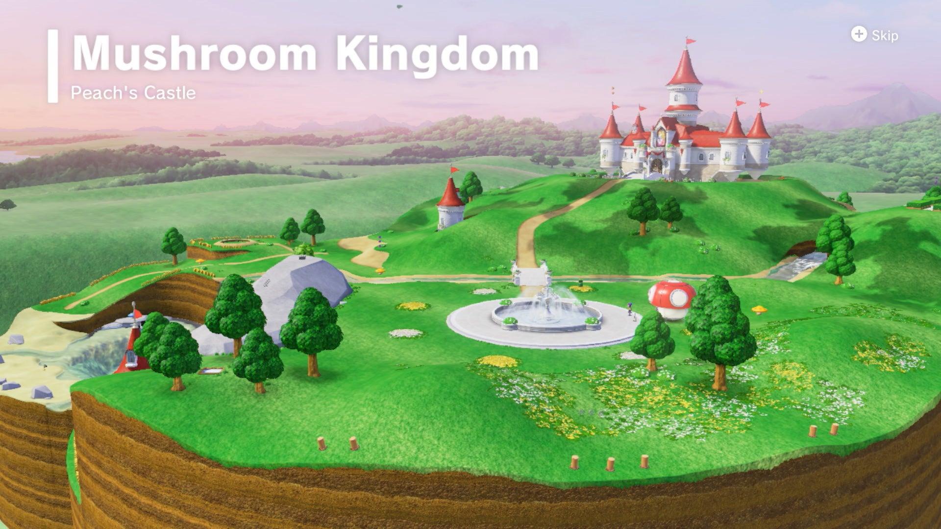 super mario odyssey mushroom kingdom throne room