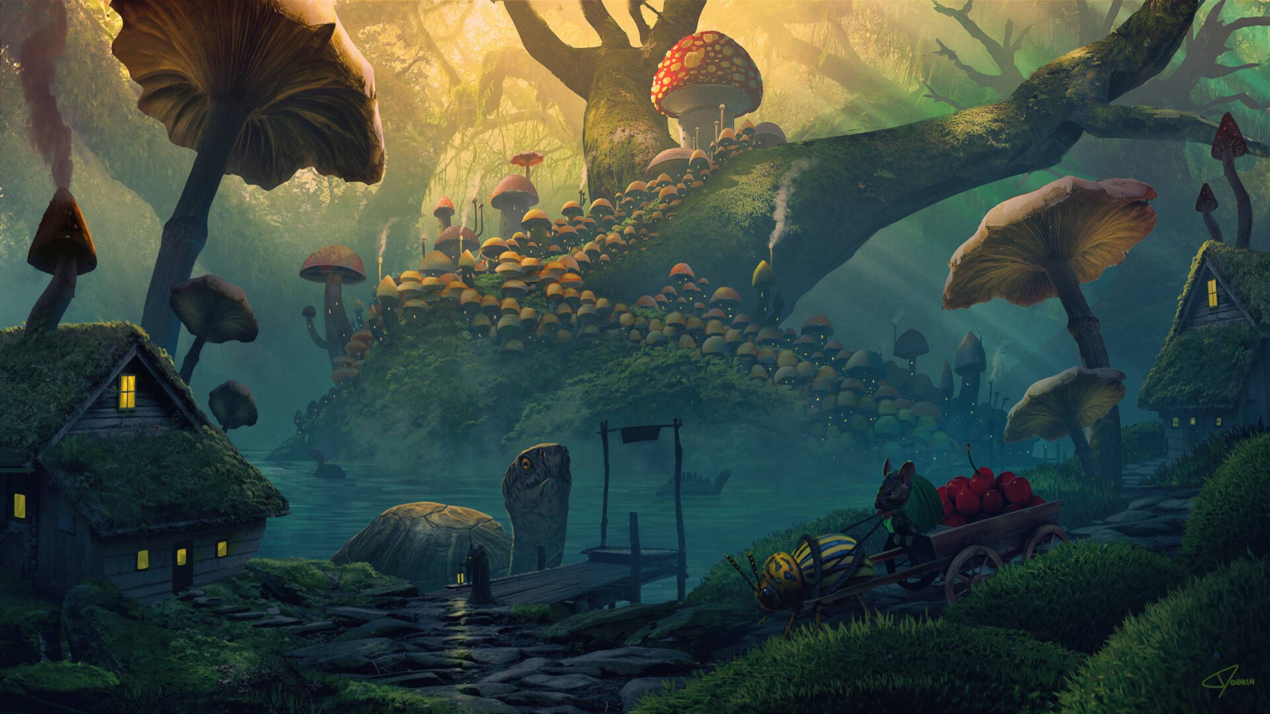 2560x1440 Mouse Mushroom Kingdom 1440P Resolution Wallpaper, HD Artist 4K Wallpaper, Image, Photo and Background